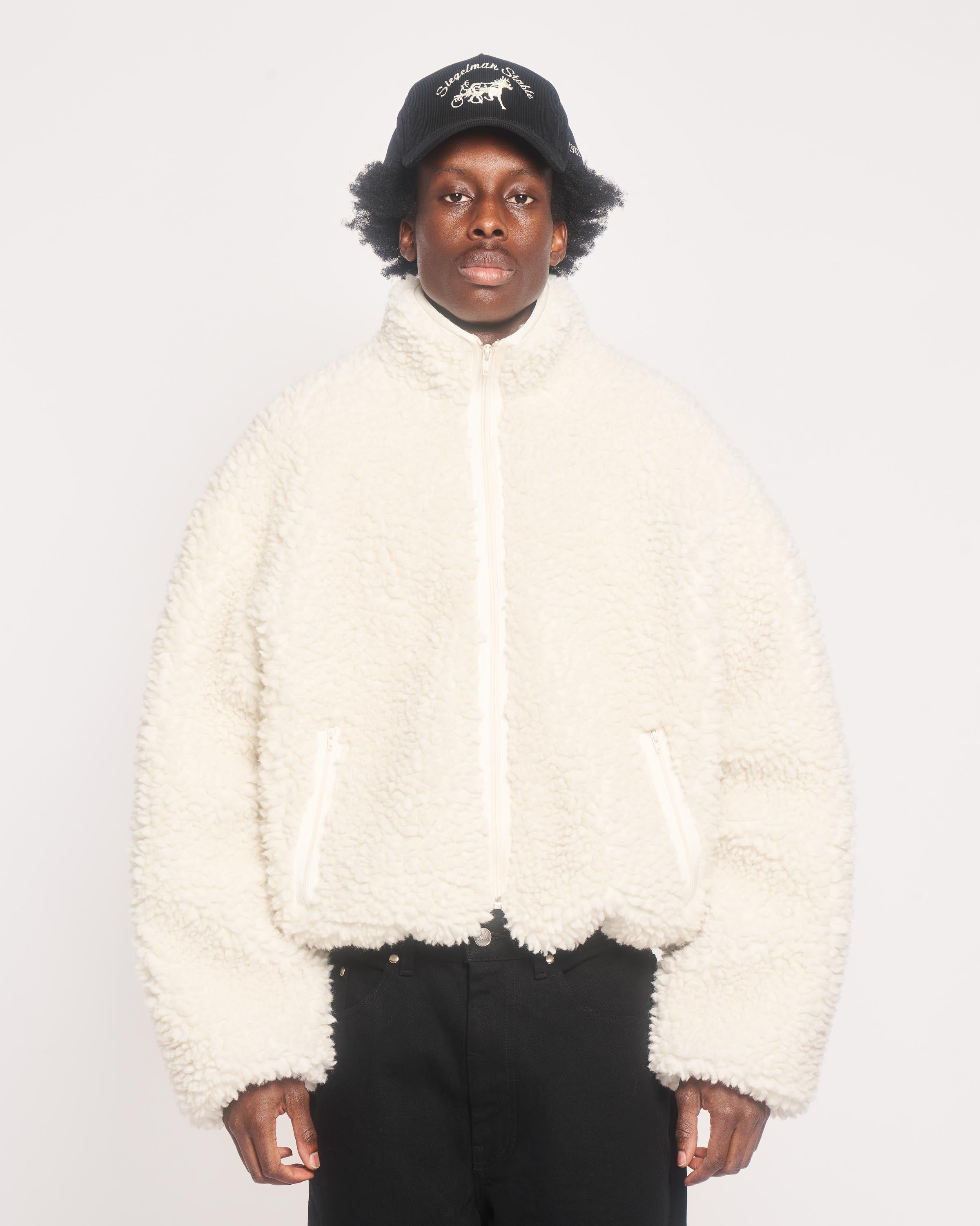 Mock Neck Sherpa Jacket