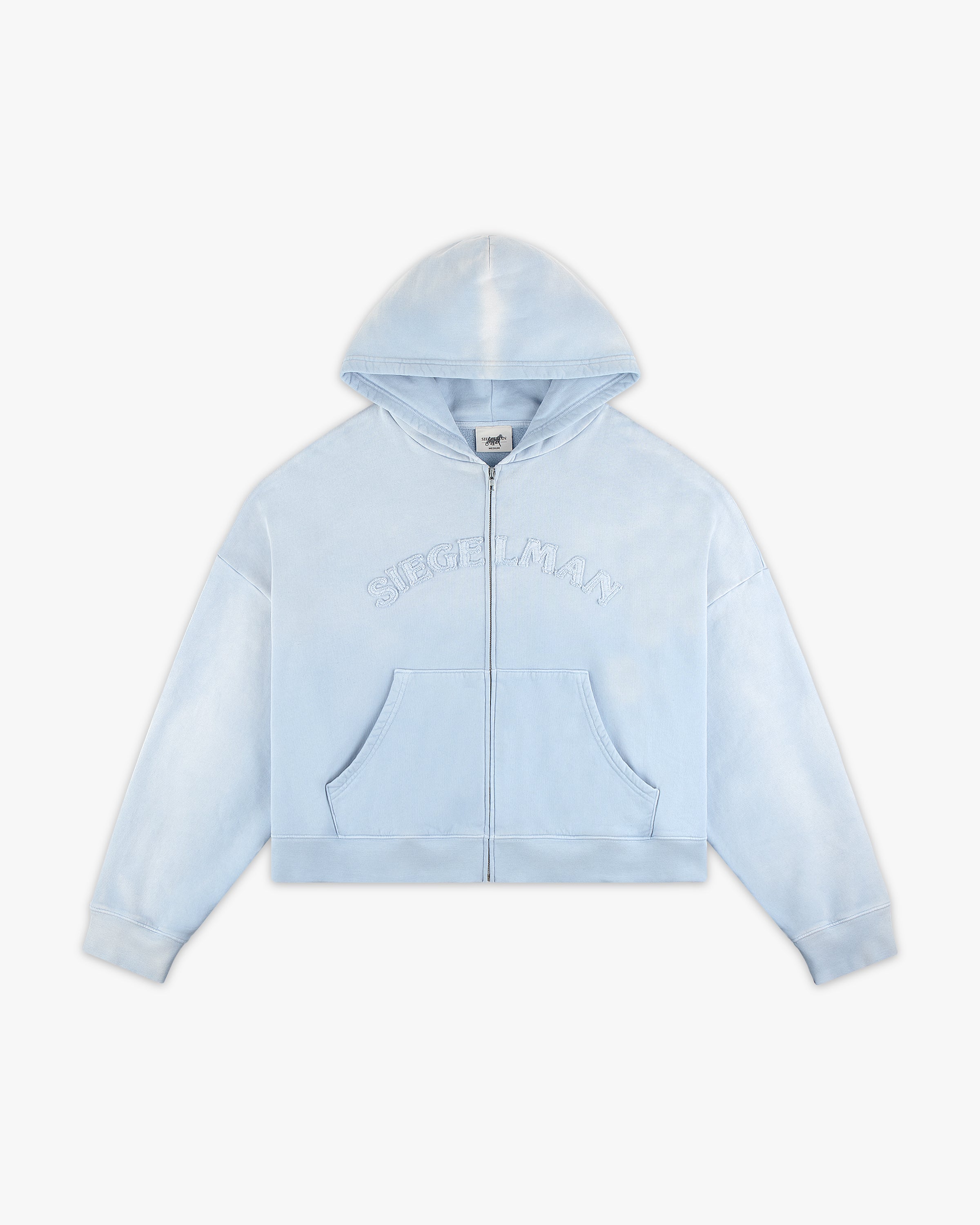 Emblem Oversized Zip Hoodie