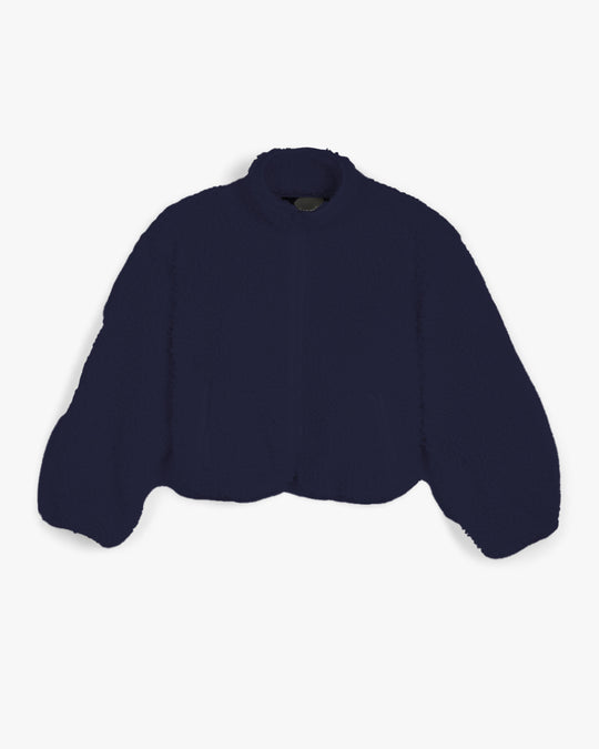 Mock Neck Sherpa Jacket