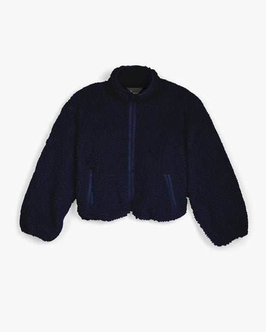 Mock Neck Sherpa Jacket