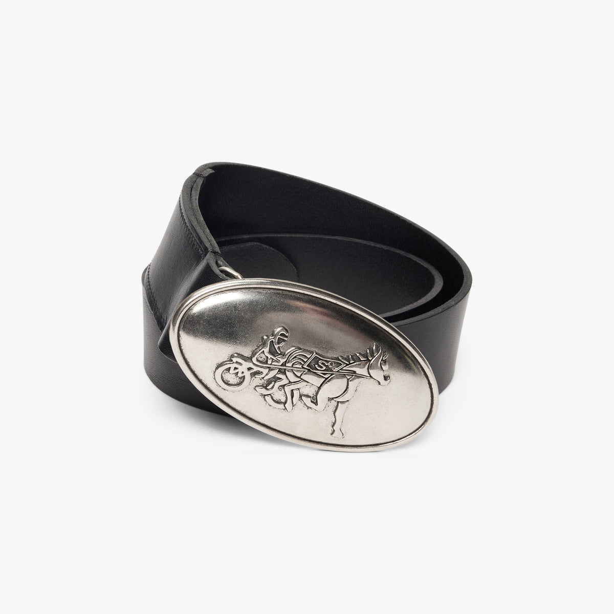 Lauren Ralph Lauren ReverableTan Leather Belt with Silver RL Oval Buckle unisex Ralph Lauren Purple Label RL Vachetta Leather Belt | Neiman  main image 4