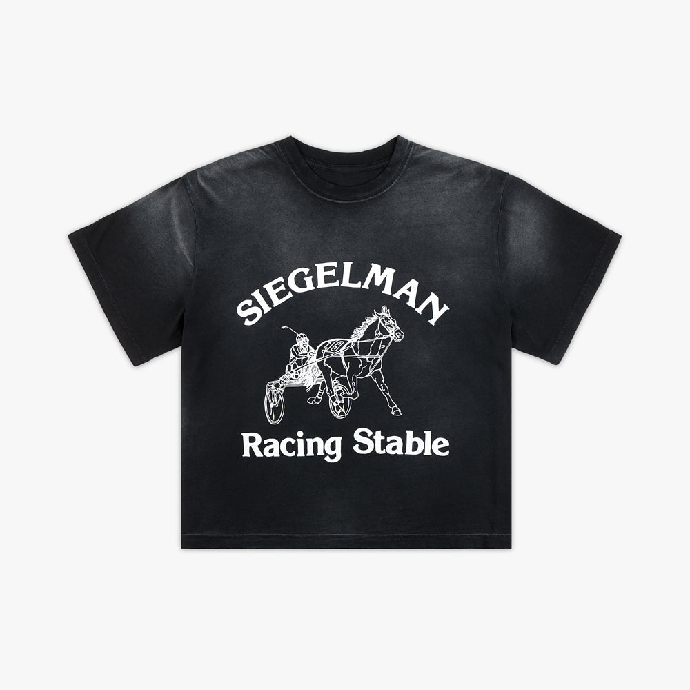 Siegelman Stable Printed Racing Stable Crop Graphic Tee