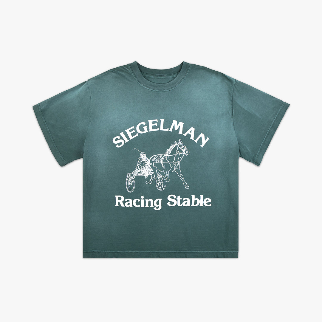 Siegelman Stable Printed Racing Stable Crop Graphic Tee