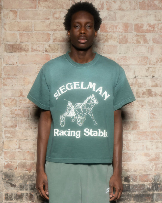 Siegelman Stable Printed Racing Stable Crop Graphic Tee