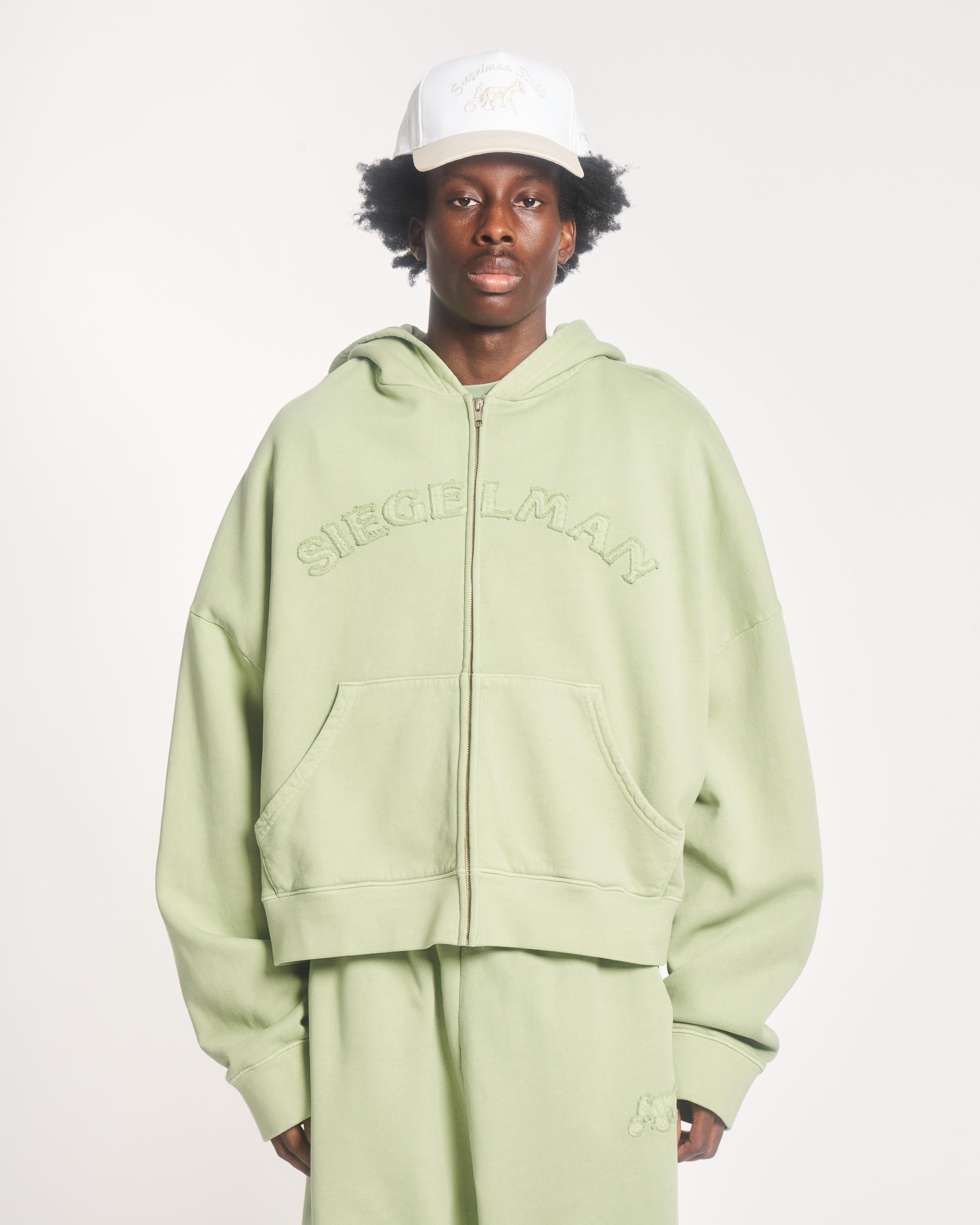 Emblem Oversized Zip Hoodie – Siegelman Stable