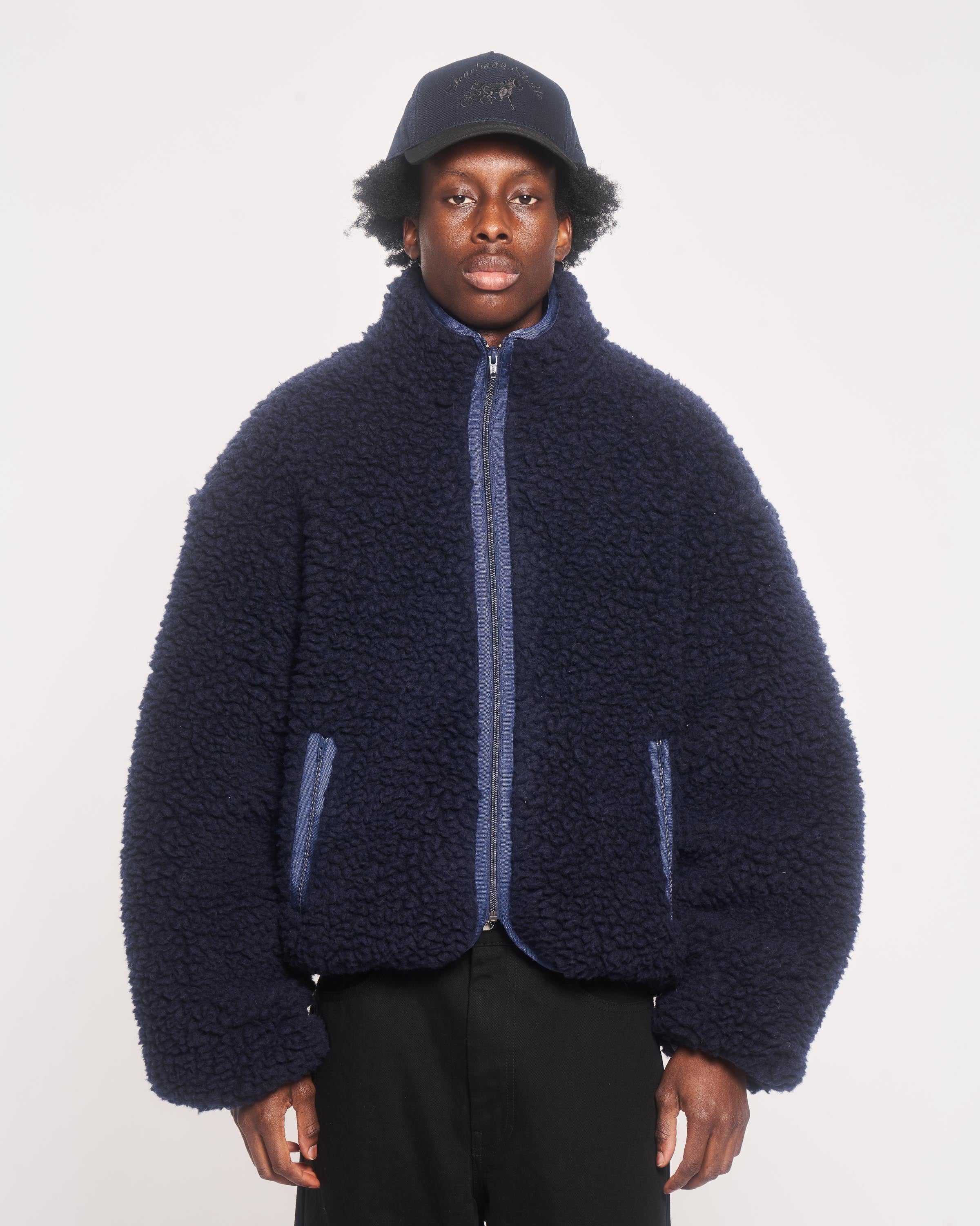 Mock Neck Sherpa Jacket