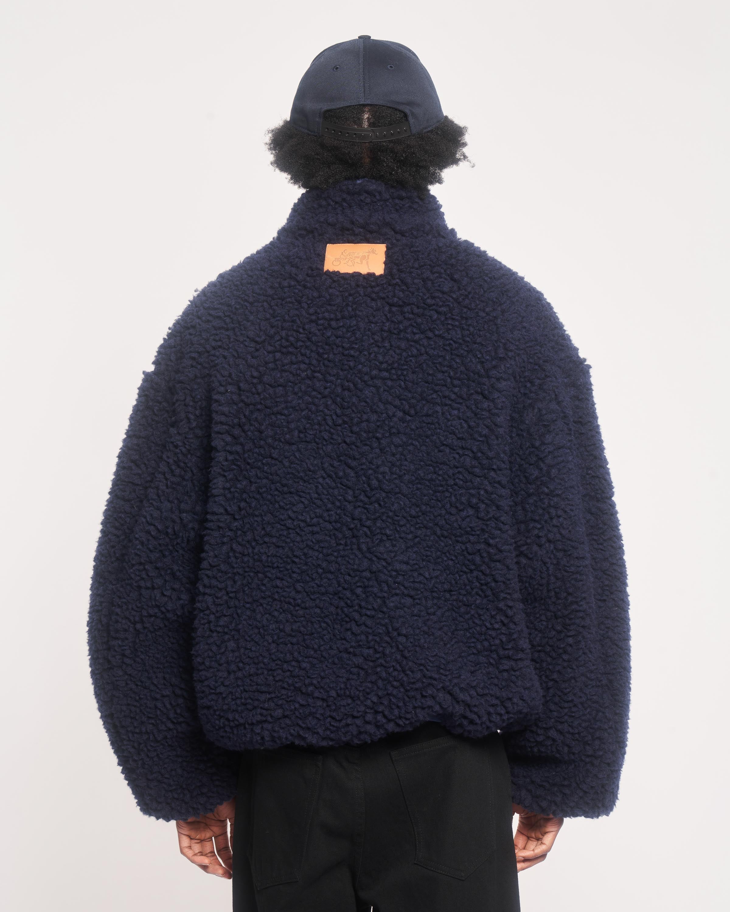 Mock Neck Sherpa Jacket
