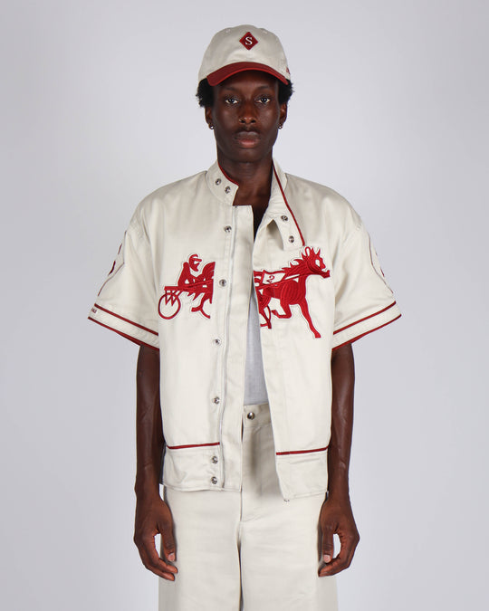 Siegelman Stable Embroidered Short Sleeve Track Jacket