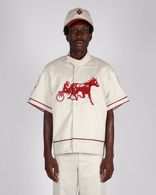 Siegelman Stable Embroidered Short Sleeve Track Jacket