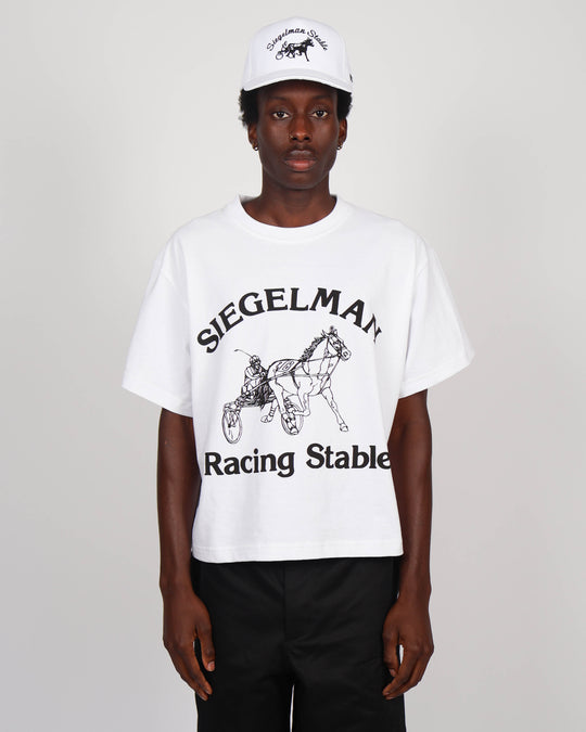 Siegelman Stable Printed Racing Stable Crop Graphic Tee