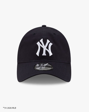 Front view of the New York Yankees x Siegelman Stable 9TWENTY cap, navy with white NY logo
