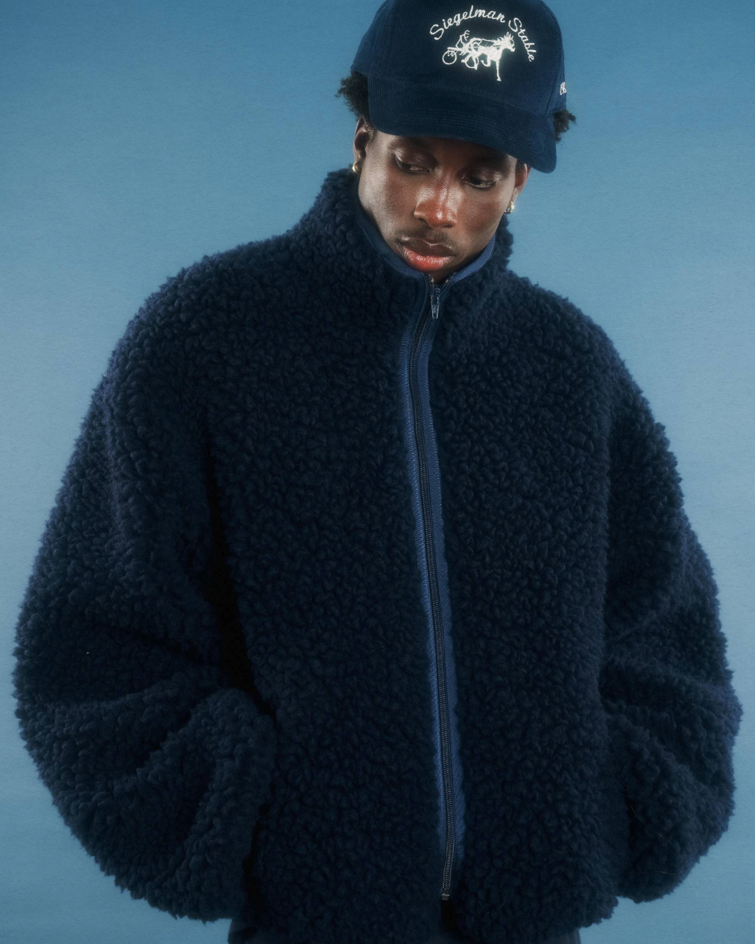 Mock Neck Sherpa Jacket