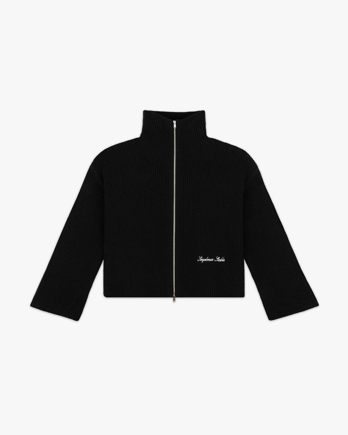 Rib Zip Up Cardigan