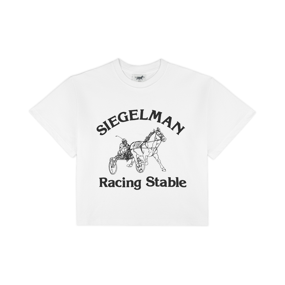 Siegelman Stable Printed Racing Stable Crop Graphic Tee