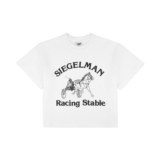 Siegelman Stable Printed Racing Stable Crop Graphic Tee