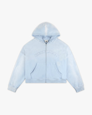 Emblem Oversized Zip Hoodie